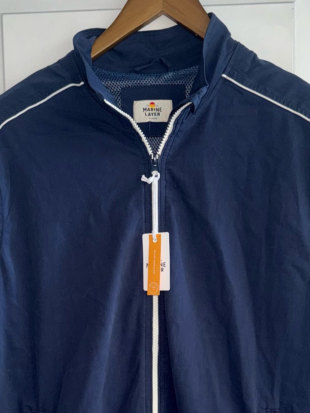 Marine Layer NWT Freeman Stretch Twill Windbreaker Jacket in “Mood Indigo” - Picture 2 of 9